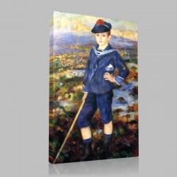Renoir-Young boy on the beach of port (Robert Nunès) Stampa su Tela