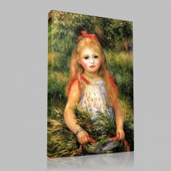 Renoir-Young girl with the Sheaf Stampa su Tela