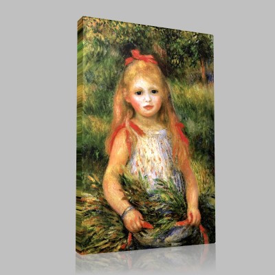 Renoir-Young girl with the Sheaf Stampa su Tela