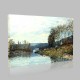 Alfred Sisley-Seine at Bougival Canvas