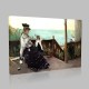 Berthe Morisot-Dans une villa au bord de la mer Femme sur la Terrasse Canvas