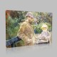 Berthe Morisot-Eugene Manet and his daughter with Bougival Canvas
