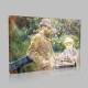 Berthe Morisot-Eugene Manet and his daughter with Bougival Canvas Berthe Morisot-Eugene Manet and his daughter with Bougival Canvas
