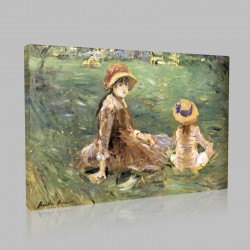 Berthe Morisot-In  the Gardens of Maurecourt Stampa su Tela
