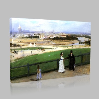 Édouard Manet-Sight of Paris heights of Trocadero Canvas