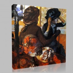 Edgar Degas-Chez le modiste Stampa su Tela