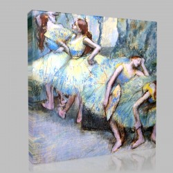 Edgar Degas-Danseuses dans les coulisses Stampa su Tela