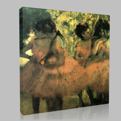 Edgar Degas-Les danseuses roses, Avant le ballet Canvas