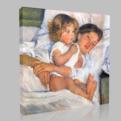Mary Cassatt-Breakfast in Bed Canvas