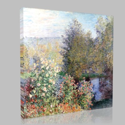 Monet-Corner of the Garden at Montgeron Canvas