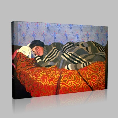 Félix Valloton-Laid down woman,sleeping Canvas