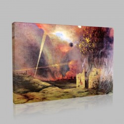 Félix Valloton-Landscape off ruins and fires Stampa su Tela