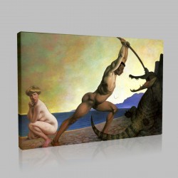 Félix Valloton-Persée killing the Dragon Stampa su Tela