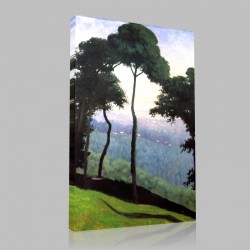 Félix Valloton-Sight of Honfleur,morning of summer Stampa su Tela