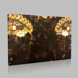 Félix Valloton-The Good market (Triptych), detail central panel Stampa su Tela