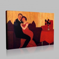 Félix Valloton-The Lie Stampa su Tela