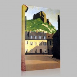 Félix Valloton-The Strong Castle and the place of Andelys Stampa su Tela