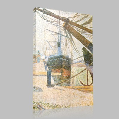 Georges-Pierre Seurat-Coin d'un Bassin à Honfleur Canvas Georges-Pierre Seurat-Coin d'un Bassin à Honfleur Canvas