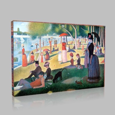 Georges-Pierre Seurat-One Sunday afternoon in the island of the Large-Bowl Canvas