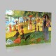 Georges-Pierre Seurat-One Sunday afternoon with the Large-Bowl overall Study Canvas