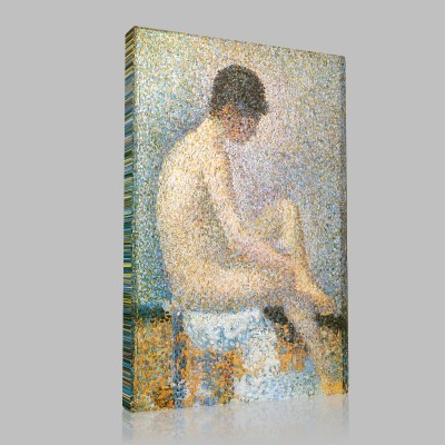 Georges-Pierre Seurat-Sitted Poseuse of profile Study for Poseuses Canvas
