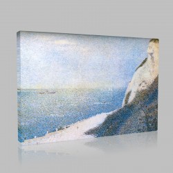 Georges-Pierre Seurat-The Strike of the Low-Spoils with Honfleur Stampa su Tela