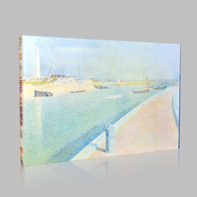 Georges-Pierre Seurat-The channel of Gravelines Small Port Philippe Canvas