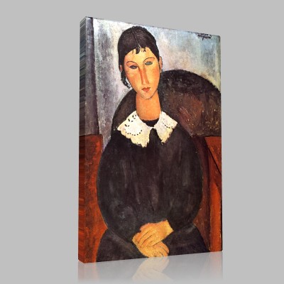 Amedeo Modigliani-Elvire au col blanc Canvas