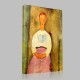 Amedeo Modigliani-Girl with the Blouse with pea Stampa su Tela