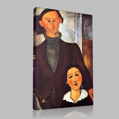 Amedeo Modigliani-Jacques Lipchitz et sa femme Stampa su Tela