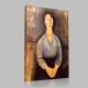Amedeo Modigliani-Jeune femme assise au corsage bleu Canvas