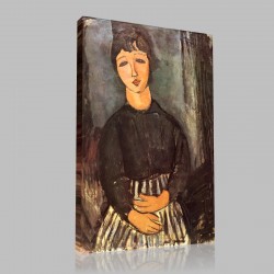 Amedeo Modigliani-La Petite servante Stampa su Tela