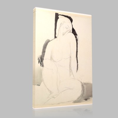 Amedeo Modigliani-Nu Accroupi Canvas