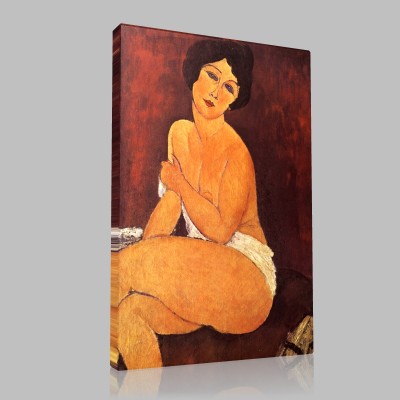Amedeo Modigliani-Nu assis sur un divan Canvas