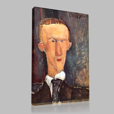 Amedeo Modigliani-Portrait de Blaise Cendrars Canvas Amedeo Modigliani-Portrait de Blaise Cendrars Canvas