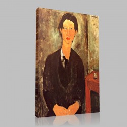 Amedeo Modigliani-Portrait de Chaïm Soutine,with jacket Stampa su Tela