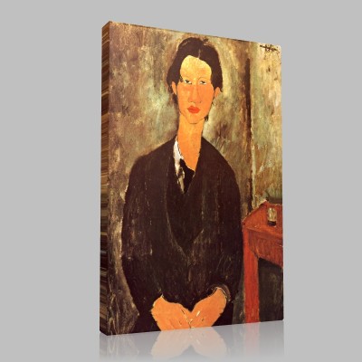 Amedeo Modigliani-Portrait de Chaïm Soutine,with jacket Canvas