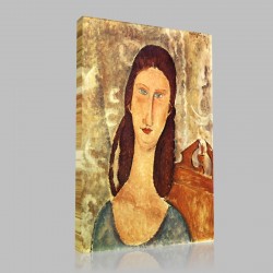 Amedeo Modigliani-Portrait de Jeanne Hébuterne (5) Stampa su Tela