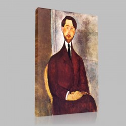 Amedeo Modigliani-Portrait de Léopold Zborowski (2) Stampa su Tela