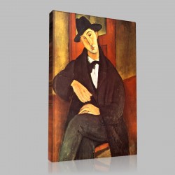 Amedeo Modigliani-Portrait de Mario Varvogli Stampa su Tela