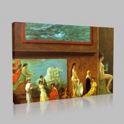 Gérôme-Sculpturae vitam insufflat pictura, détail arrière plan Stampa su Tela