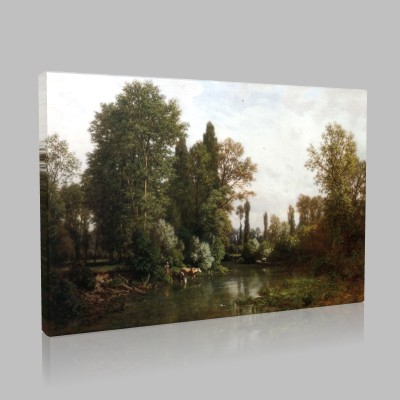 Louis Hector Prone-The Lake View Canvas