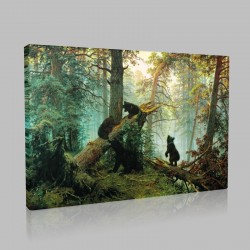 Shishkin-Morning in a Pine Forest Stampa su Tela
