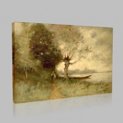 Trouillebert-Bank of the Loire Near Chouze Stampa su Tela