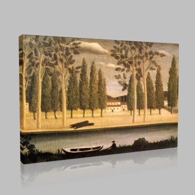 Henri Rousseau-Edge of river Canvas