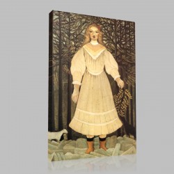 Henri Rousseau-Girl  pink Stampa su Tela