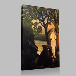 Henri Rousseau-Nasty surprise Stampa su Tela