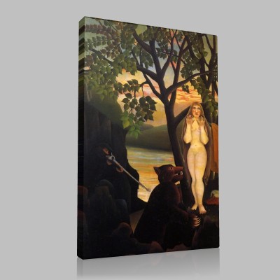 Henri Rousseau-Nasty surprise Canvas Henri Rousseau-Nasty surprise Canvas