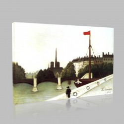 Henri Rousseau-Sight  of the Island Saint-Louis Stampa su Tela