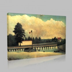 Henri Rousseau-Stopping Stampa su Tela